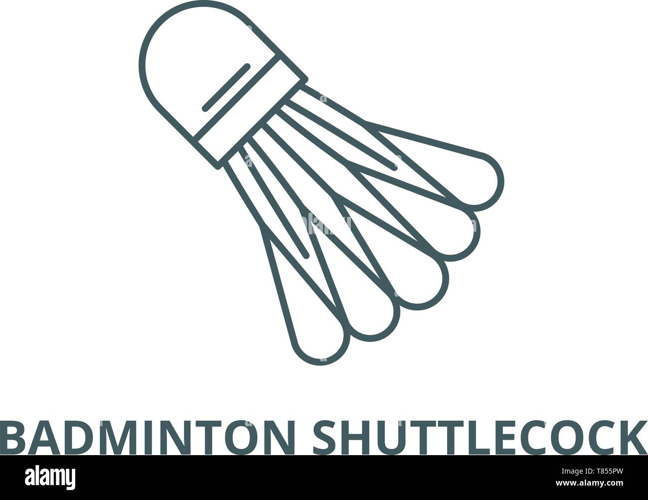 Badminton shuttlecock vector line icon, linear concept, outline sign ...