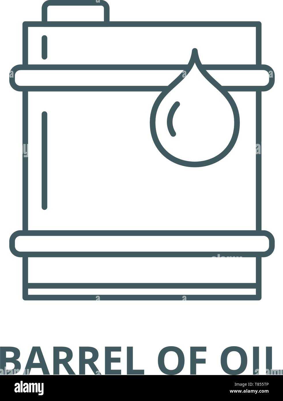 Barrel of oil vector line icon, linear concept, outline sign, symbol