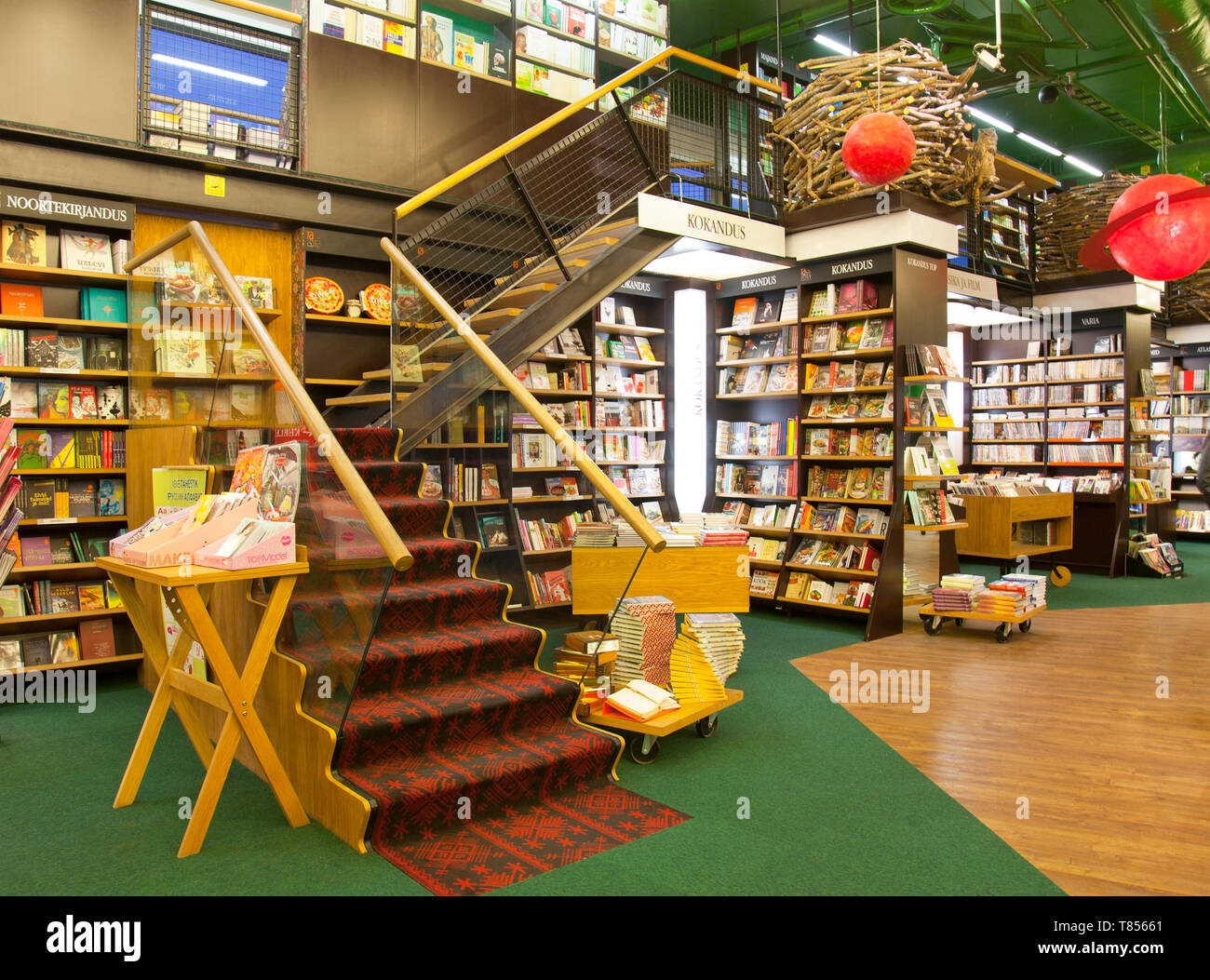 Stairs in a Bookstore Stock Photo - Alamy