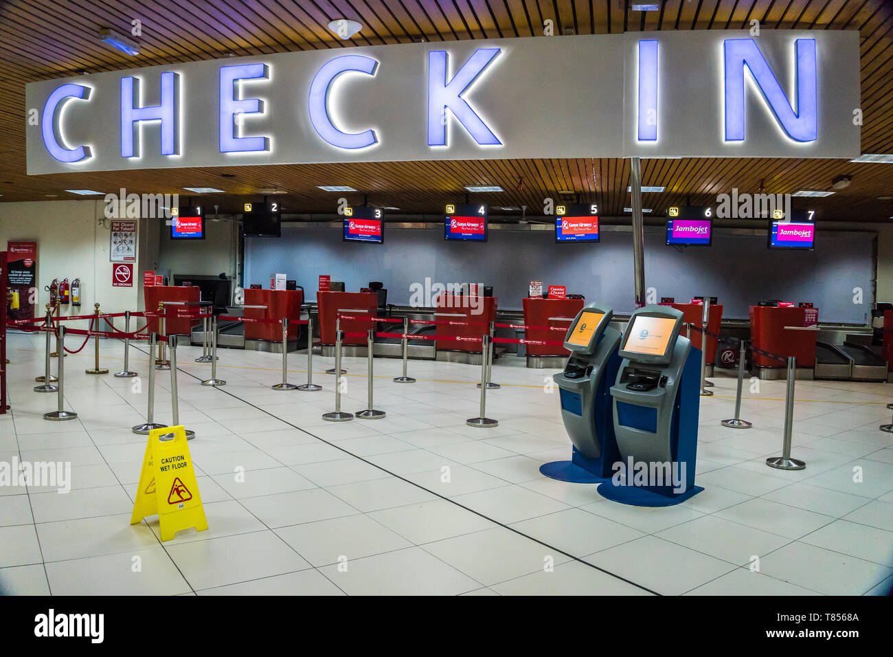Nairobi airport, Kenya March 5th, 2019 domestic flights check in