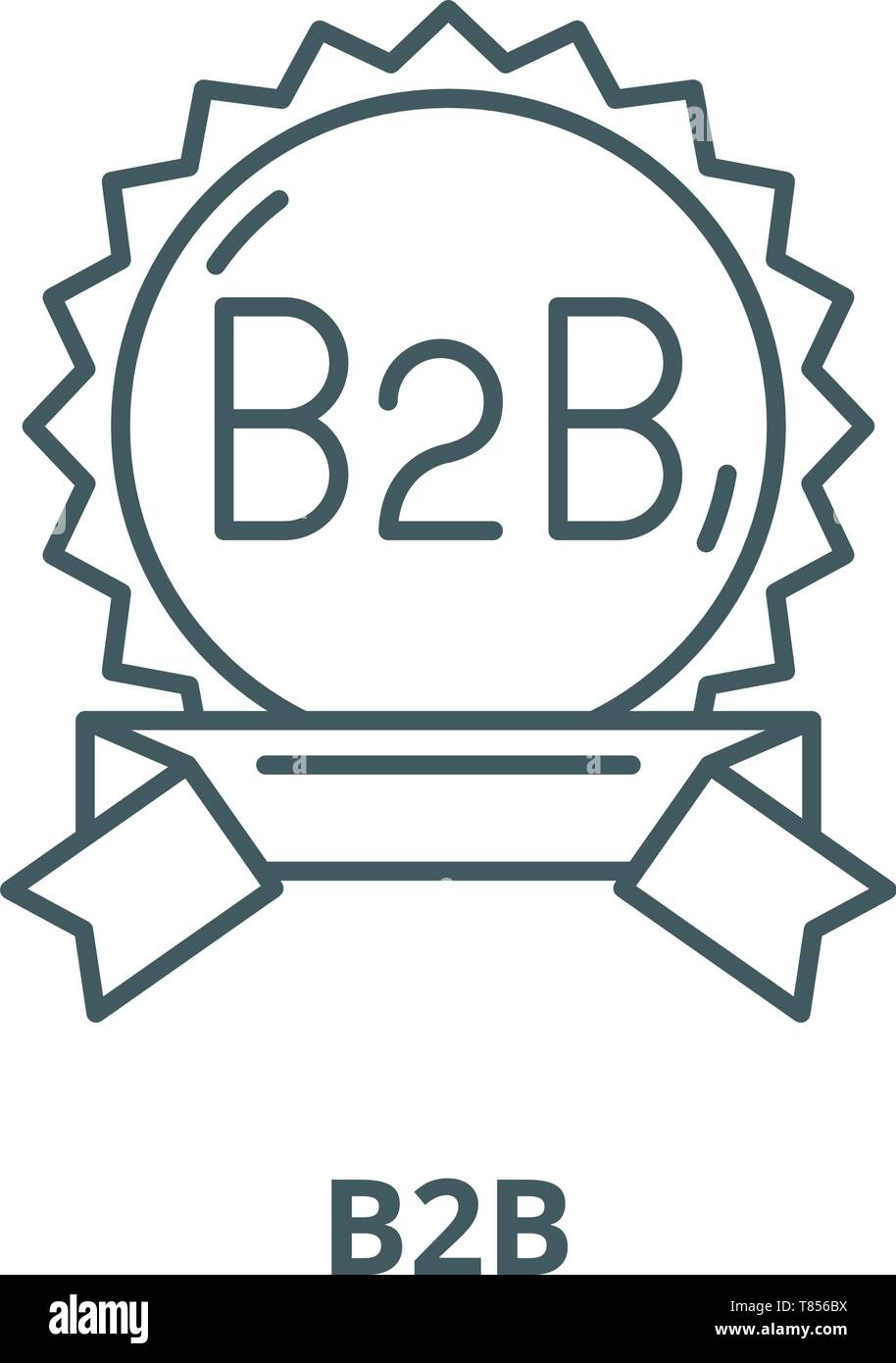 B2b vector line icon, outline concept, linear sign Stock Vector Image ...