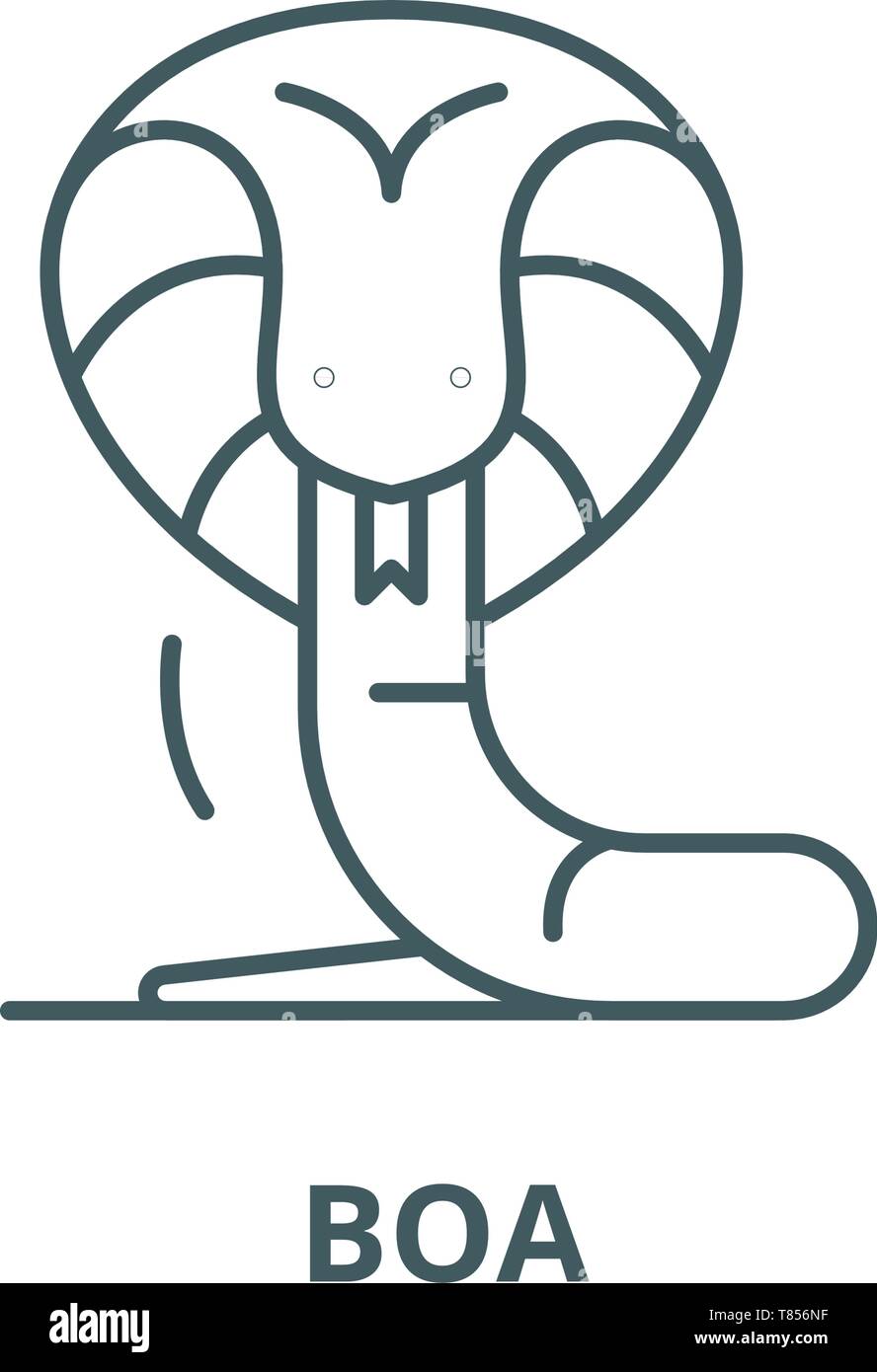 Boa vector line icon, linear concept, outline sign, symbol Stock Vector ...