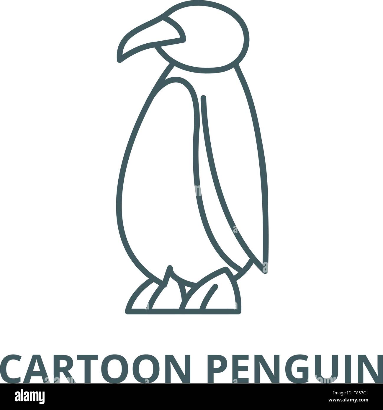 Cartoon penguin vector line icon, linear concept, outline sign, symbol  Stock Vector Image & Art - Alamy
