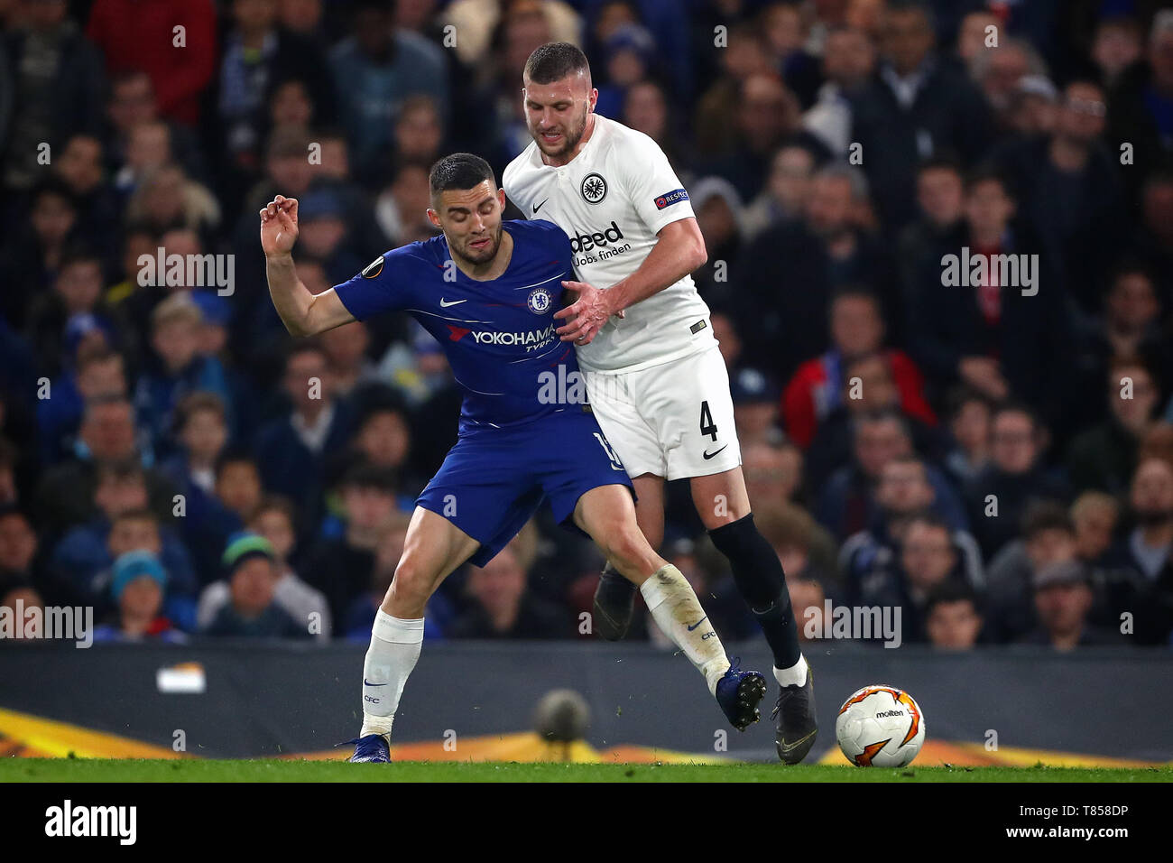 Mateo Kovacic Of Chelsea And Ante Rebic Of Eintracht Frankfurt Fight For The Ball Chelsea V