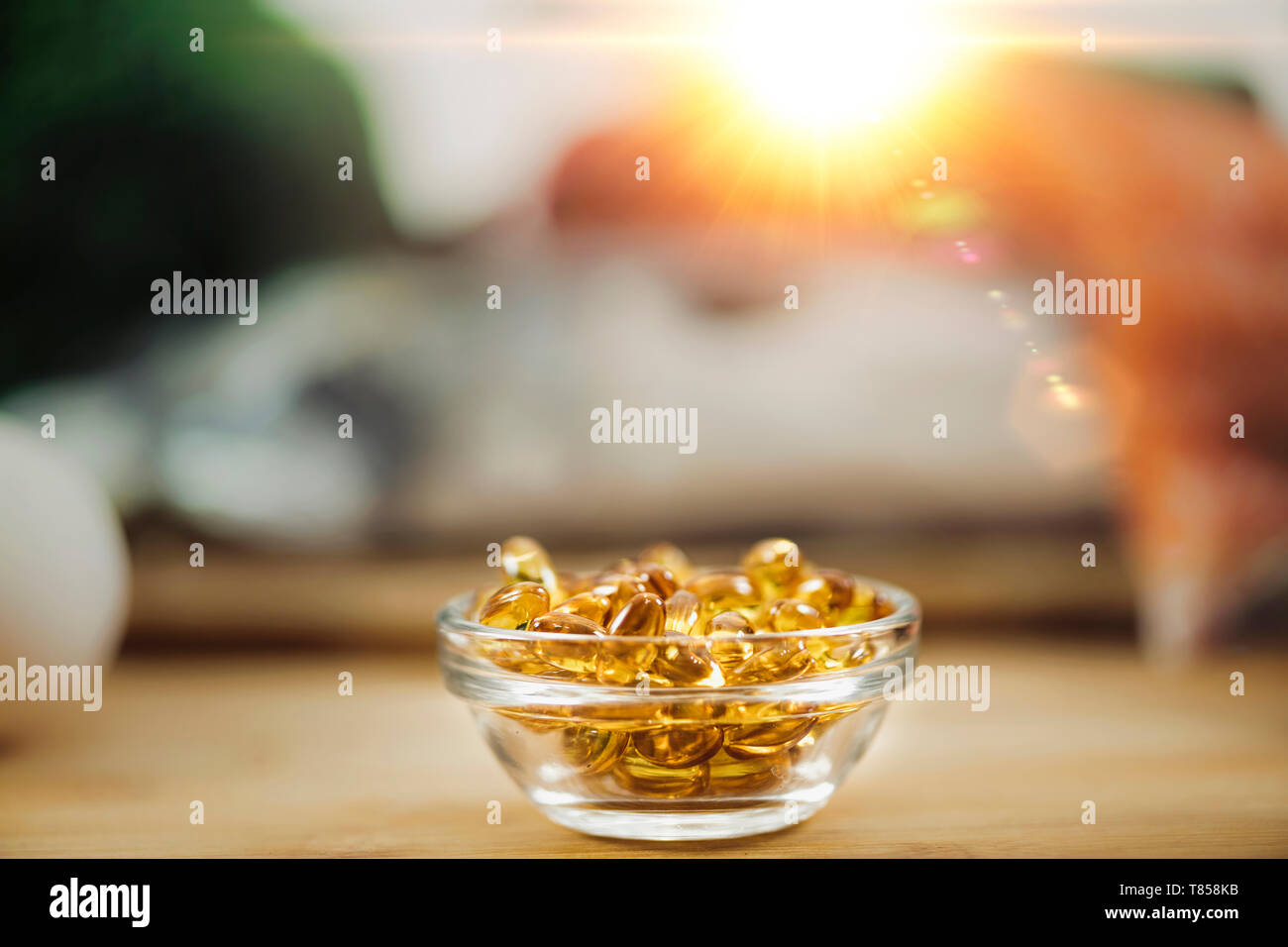 Vitamin D gel capsules Stock Photo Alamy