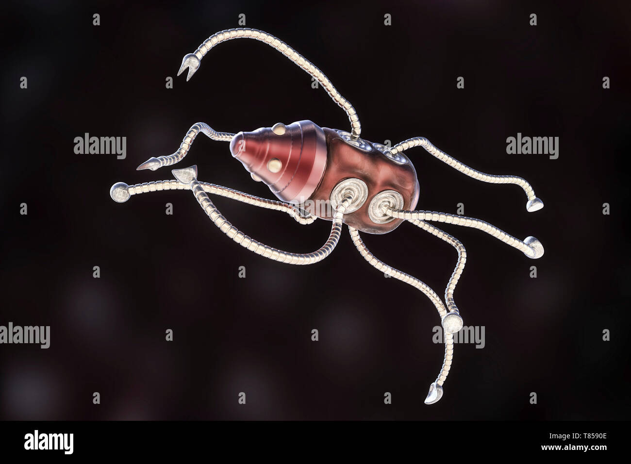 Medical nanorobot, illustration Stock Photo