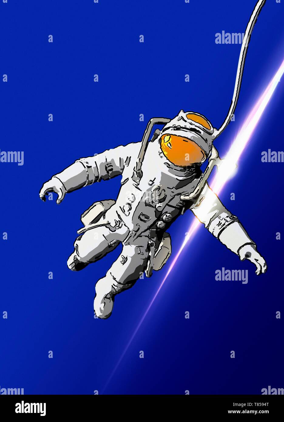 Astronaut, illustration Stock Photo