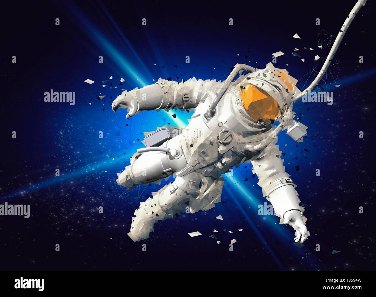 Astronaut, illustration Stock Photo