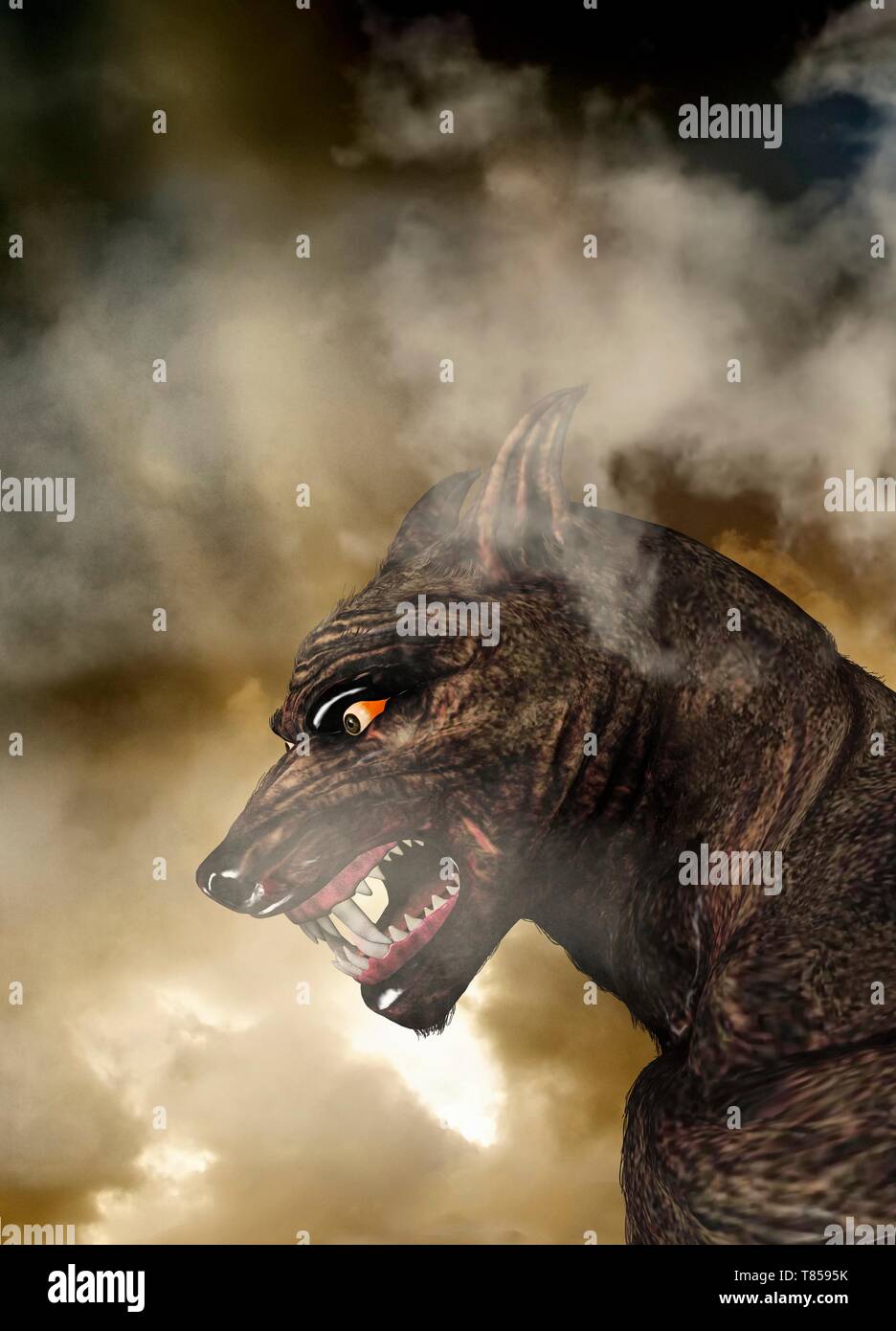 Werewolf, illustration Stock Photo