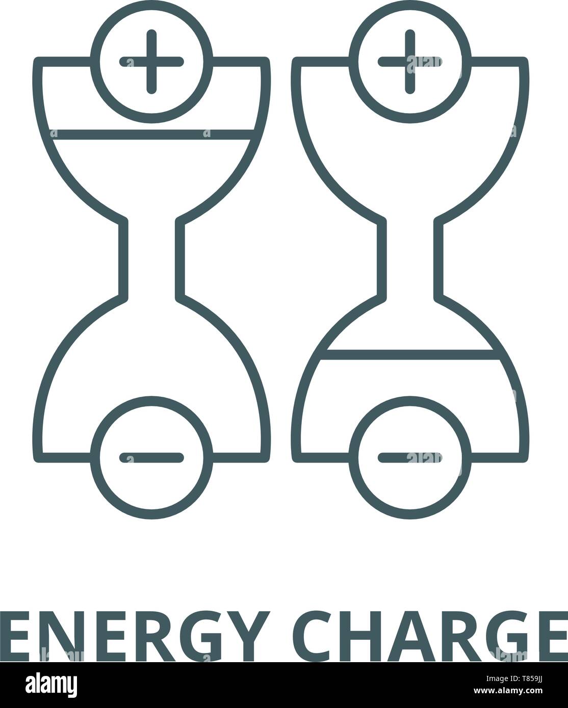 Energy charge vector line icon, linear concept, outline sign, symbol