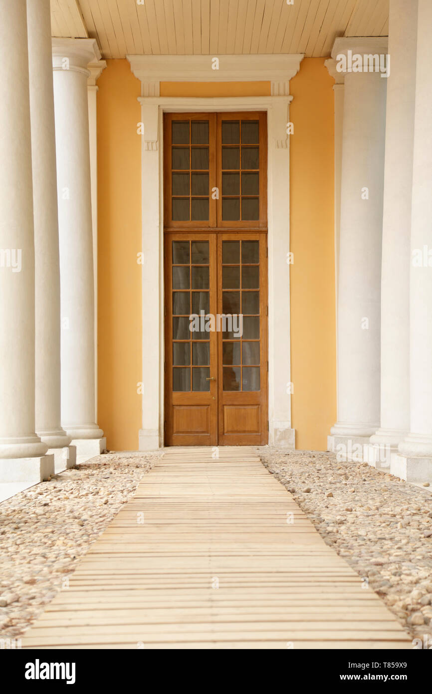 Walkway Leading To A Tall Doorway Stock Photo 245979953 Alamy