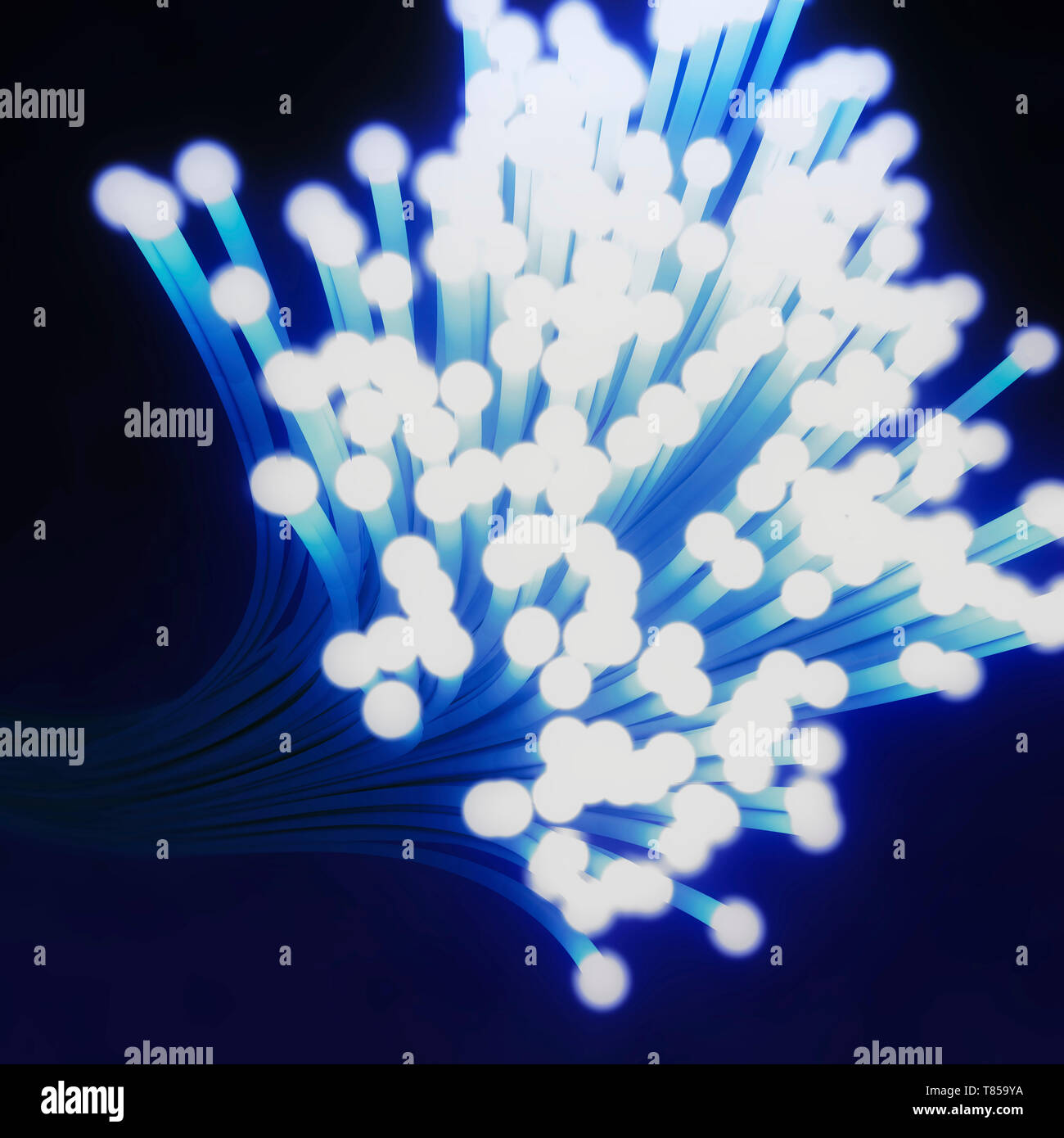 Fibre optics, illustration Stock Photo