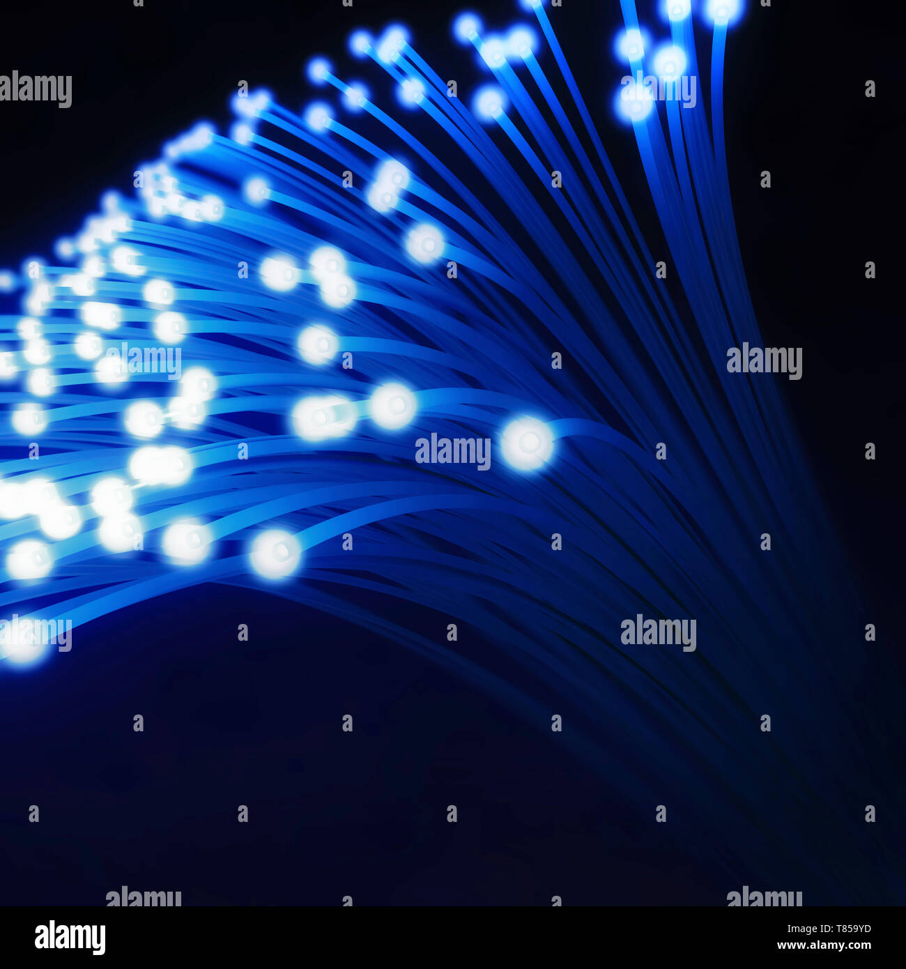 Fibre optics, illustration Stock Photo Alamy