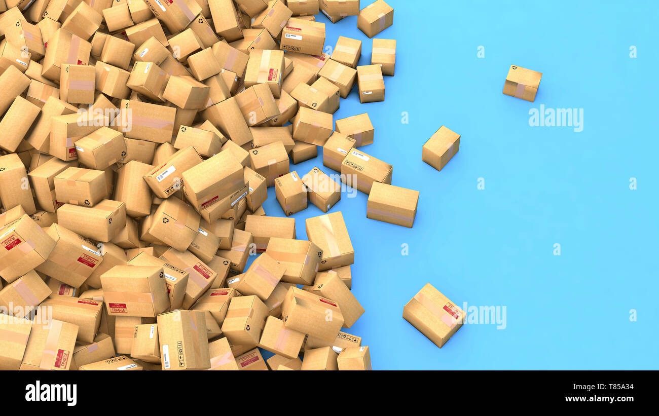 Cardboard boxes, illustration Stock Photo Alamy