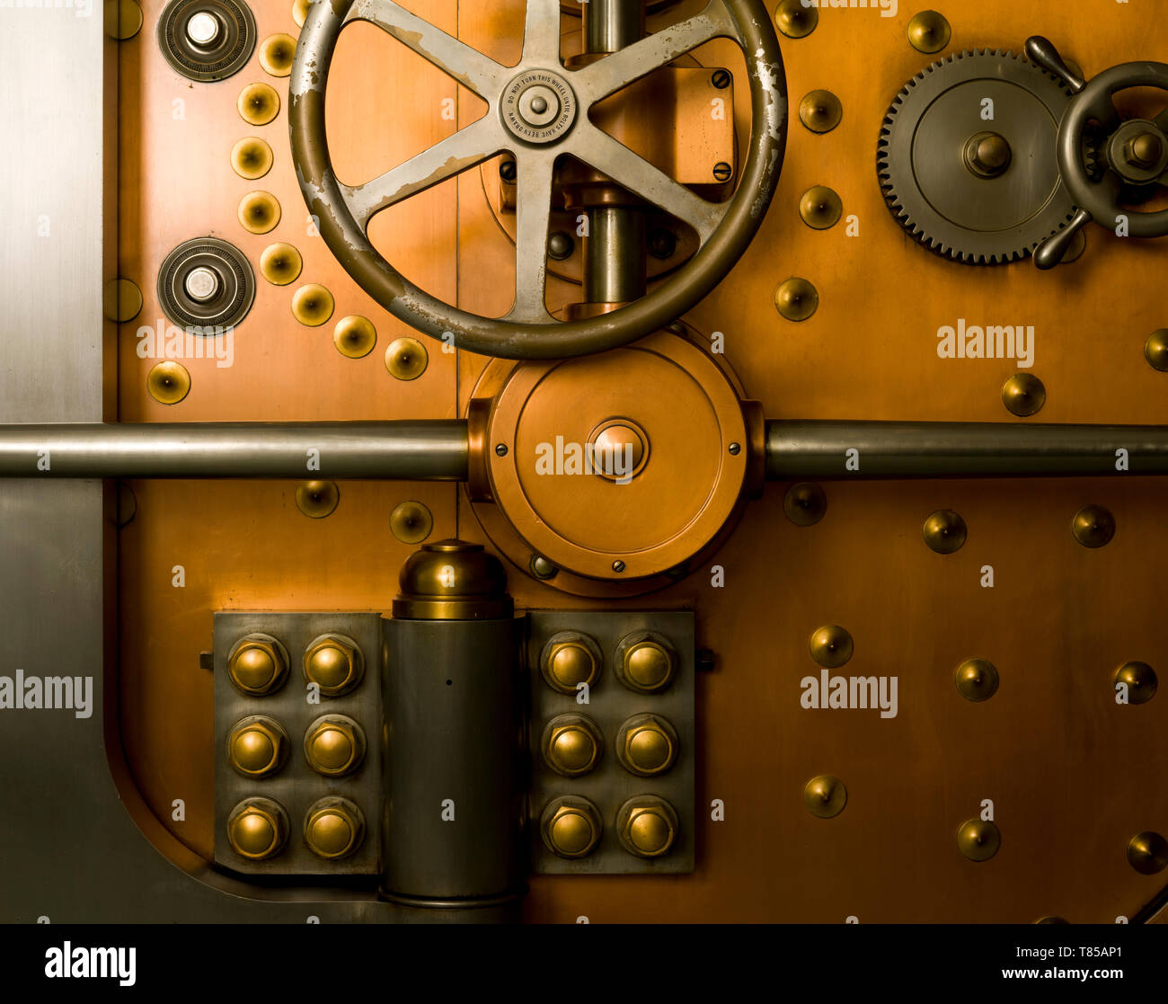 Tumbler Bank Vault Door Stock Photo Alamy
