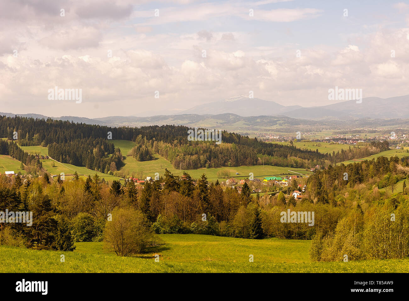 Mountains Gorce near Rabka Zdroj (Poland) Stock Photo