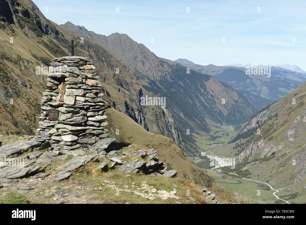 Steinmandl at Weißenegg in Hollersbachtal, Hohe Tauern, Austrian Alps Stock Photo