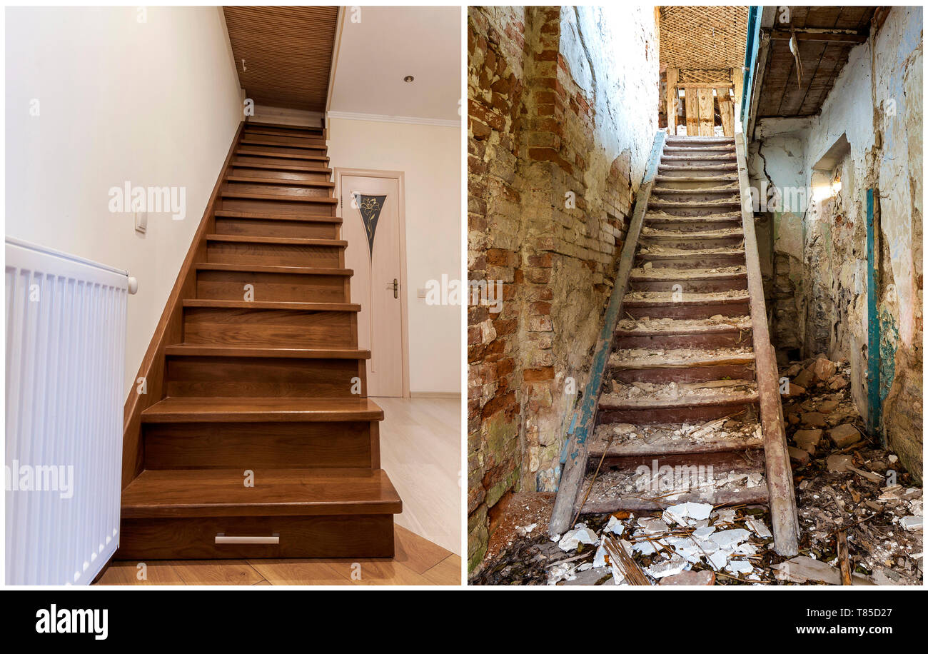 Staircase Before And After Renovation