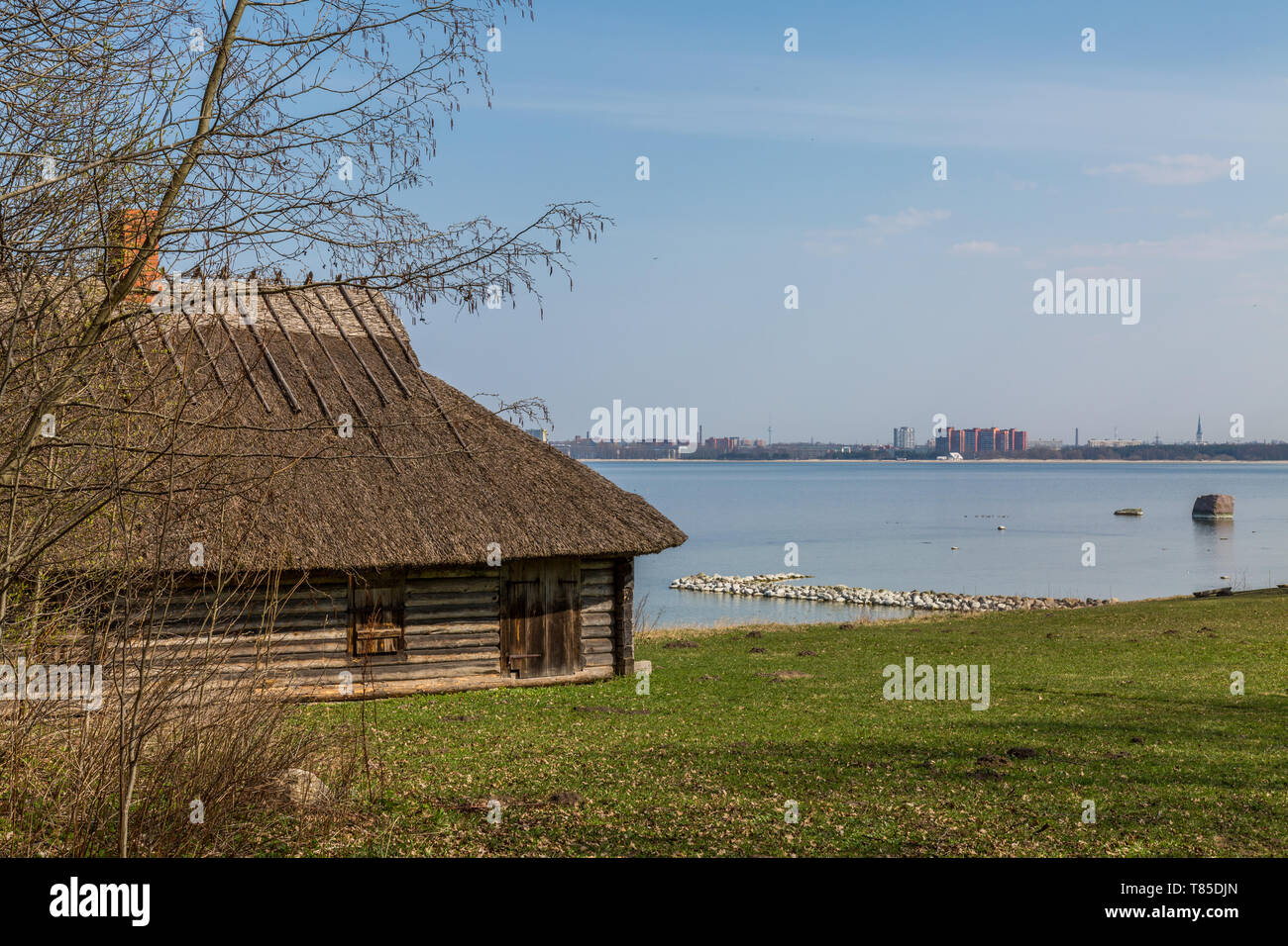 Old wooden house in the countryside in Estonia Stock Photo - Alamy