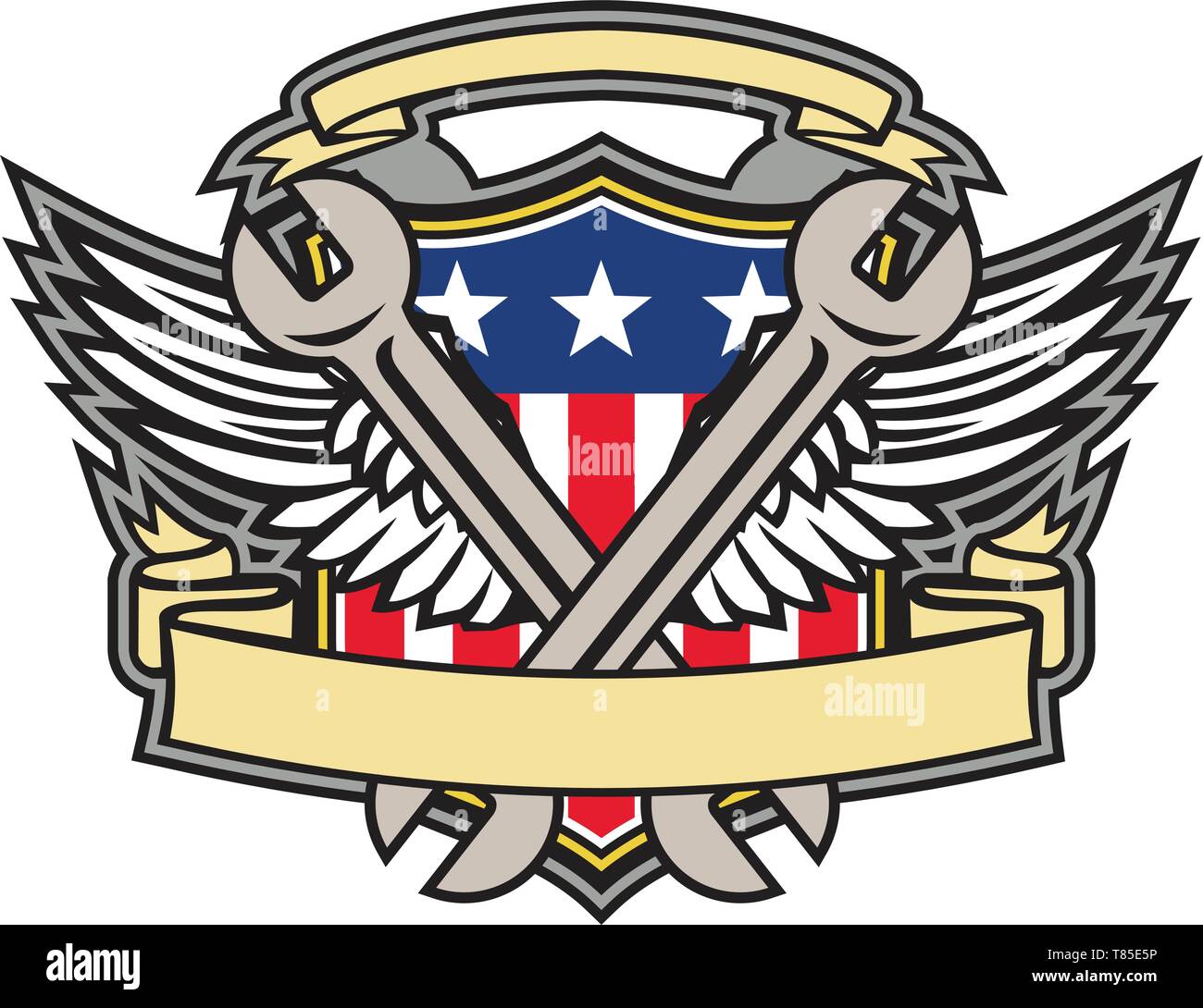 Premium Vector  Air force logo with wings, shields and stars