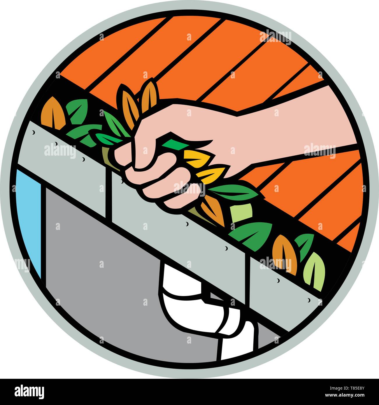 Collection rain water gutter vector hires stock photography and images