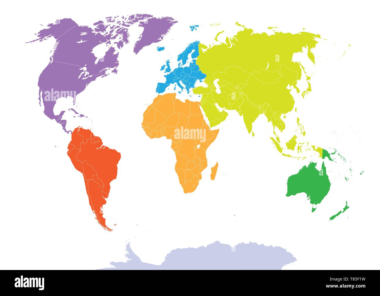 vector high detailed world map illustration Stock Vector