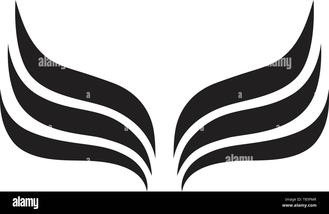 Wing black Logo Template vector illustration design Stock Vector Image ...