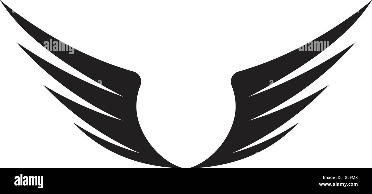 Wing black Logo Template vector illustration design Stock Vector Image ...
