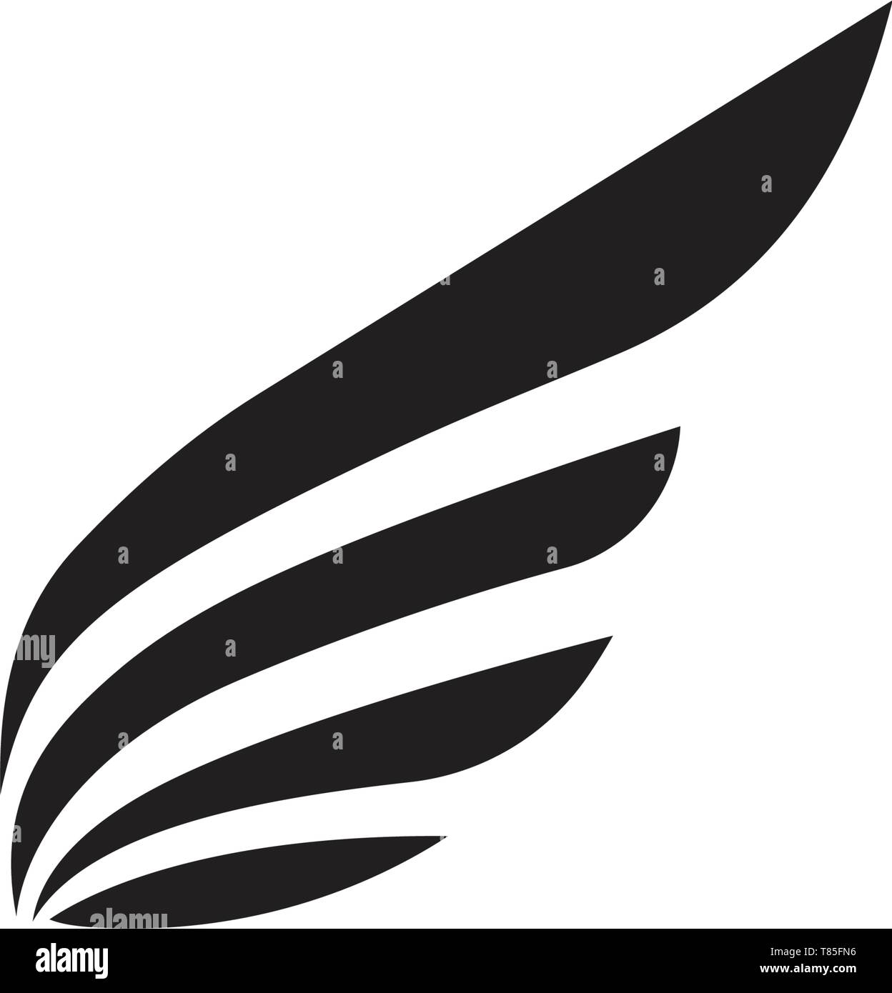Wing black Logo Template vector illustration design Stock Vector Image ...