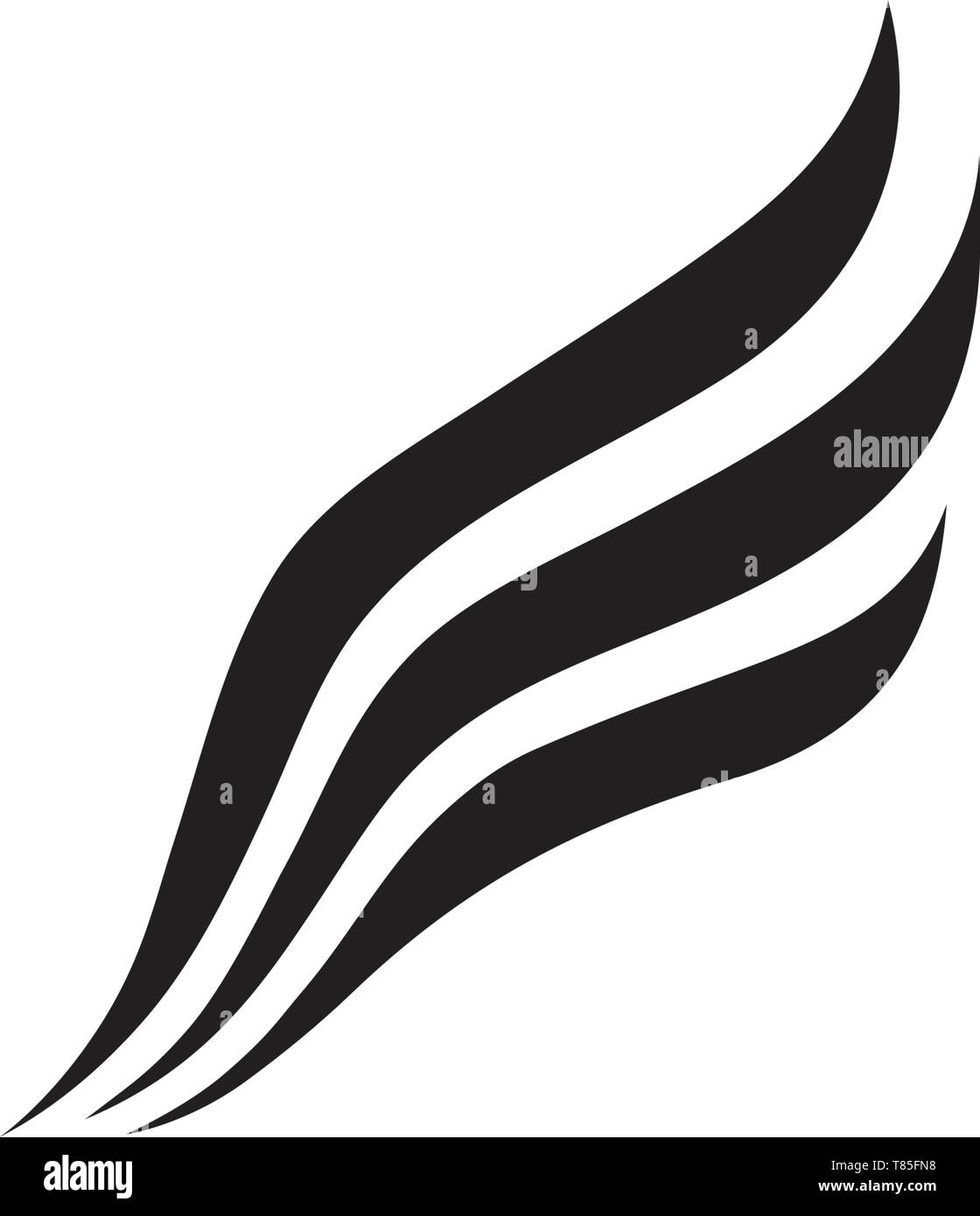 Wing black Logo Template vector illustration design Stock Vector Image ...