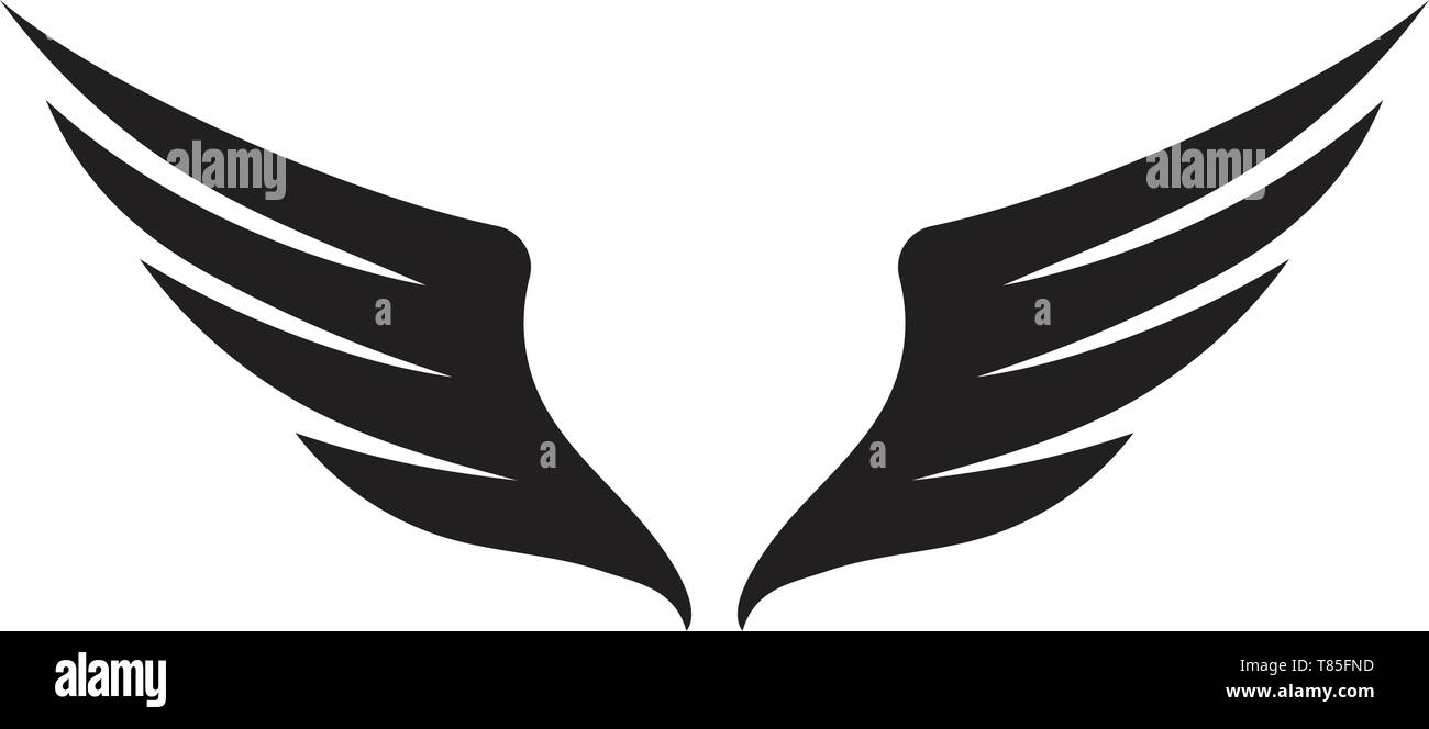 Wing black Logo Template vector illustration design Stock Vector Image ...