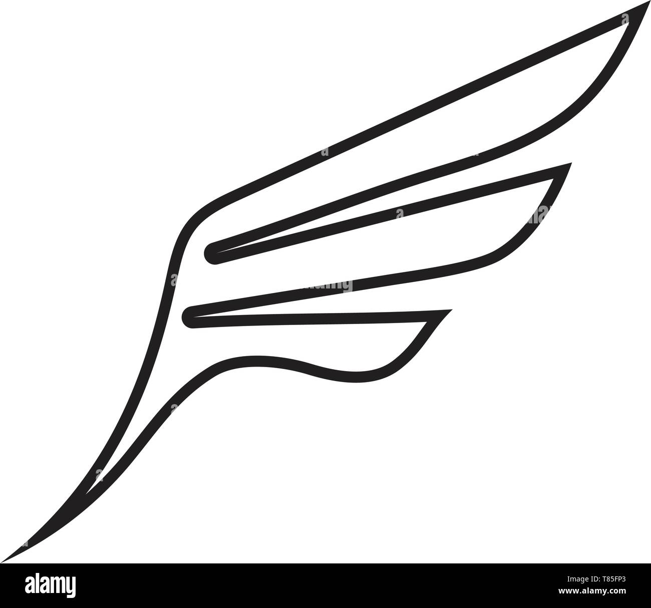 Wing black Logo Template vector illustration design Stock Vector Image ...