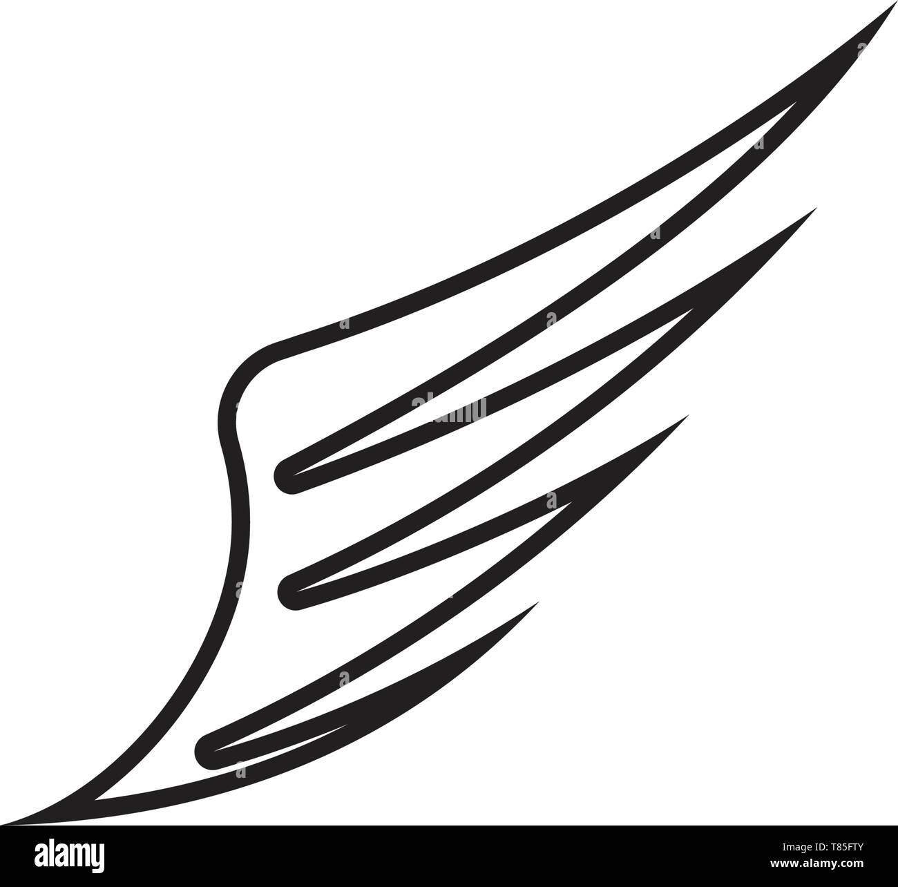 Wing black Logo Template vector illustration design Stock Vector Image ...