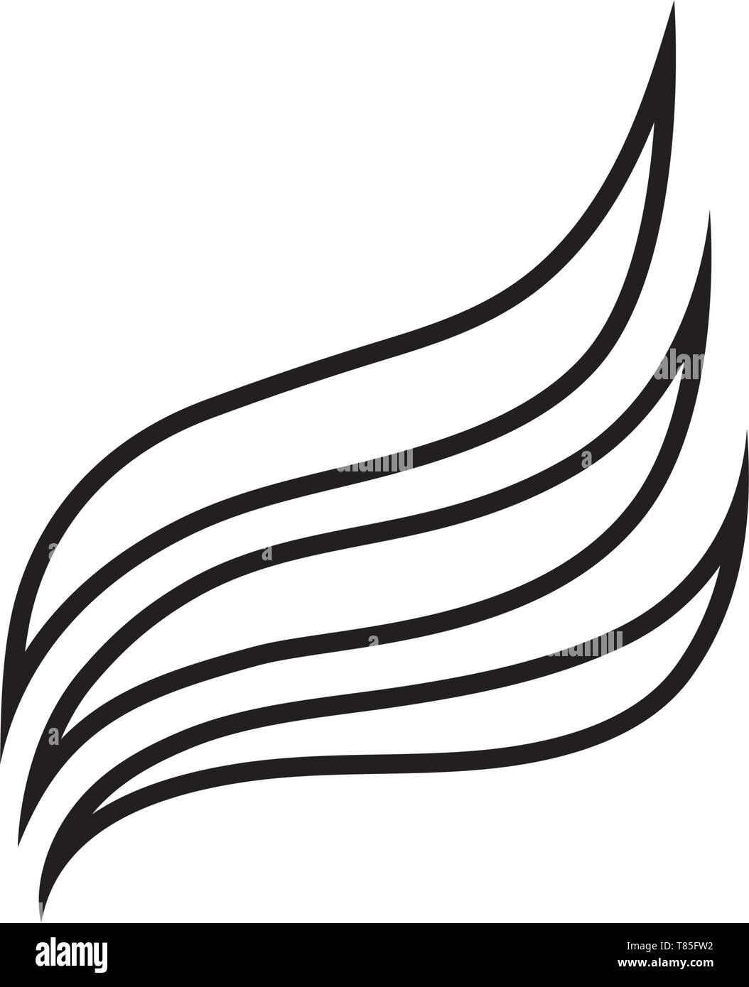 Wing black Logo Template vector illustration design Stock Vector Image ...