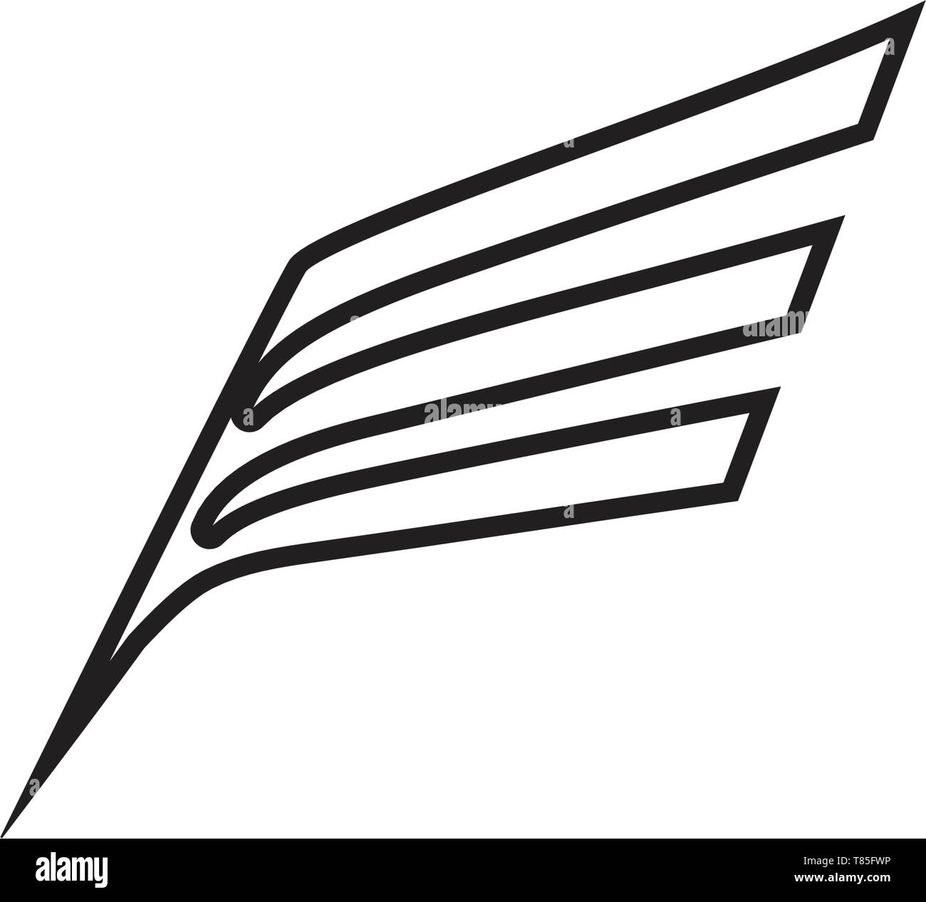Wing black Logo Template vector illustration design Stock Vector Image ...