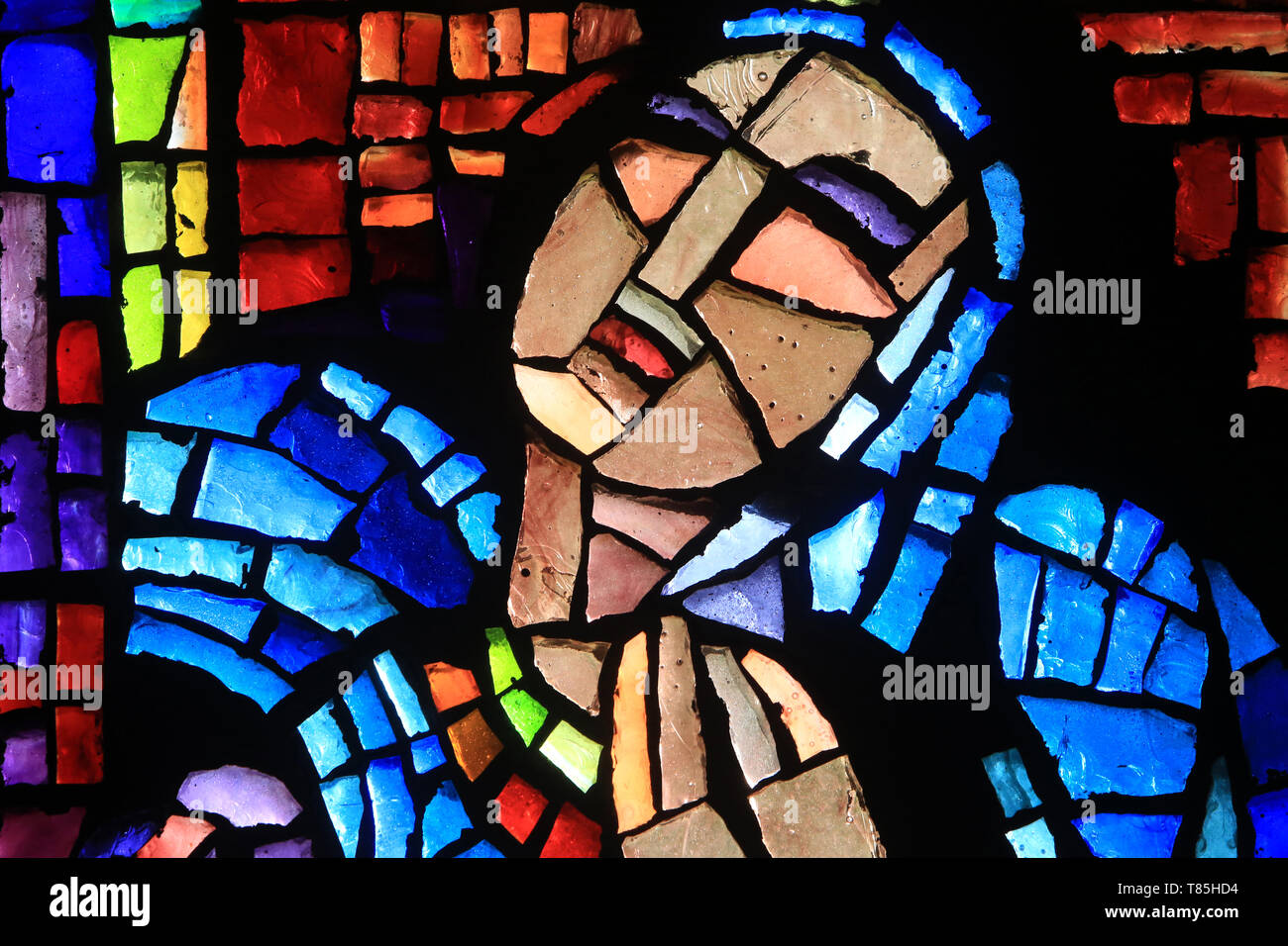 Vitrail. The slab glass window was designed by Alexandre Cingria and ...