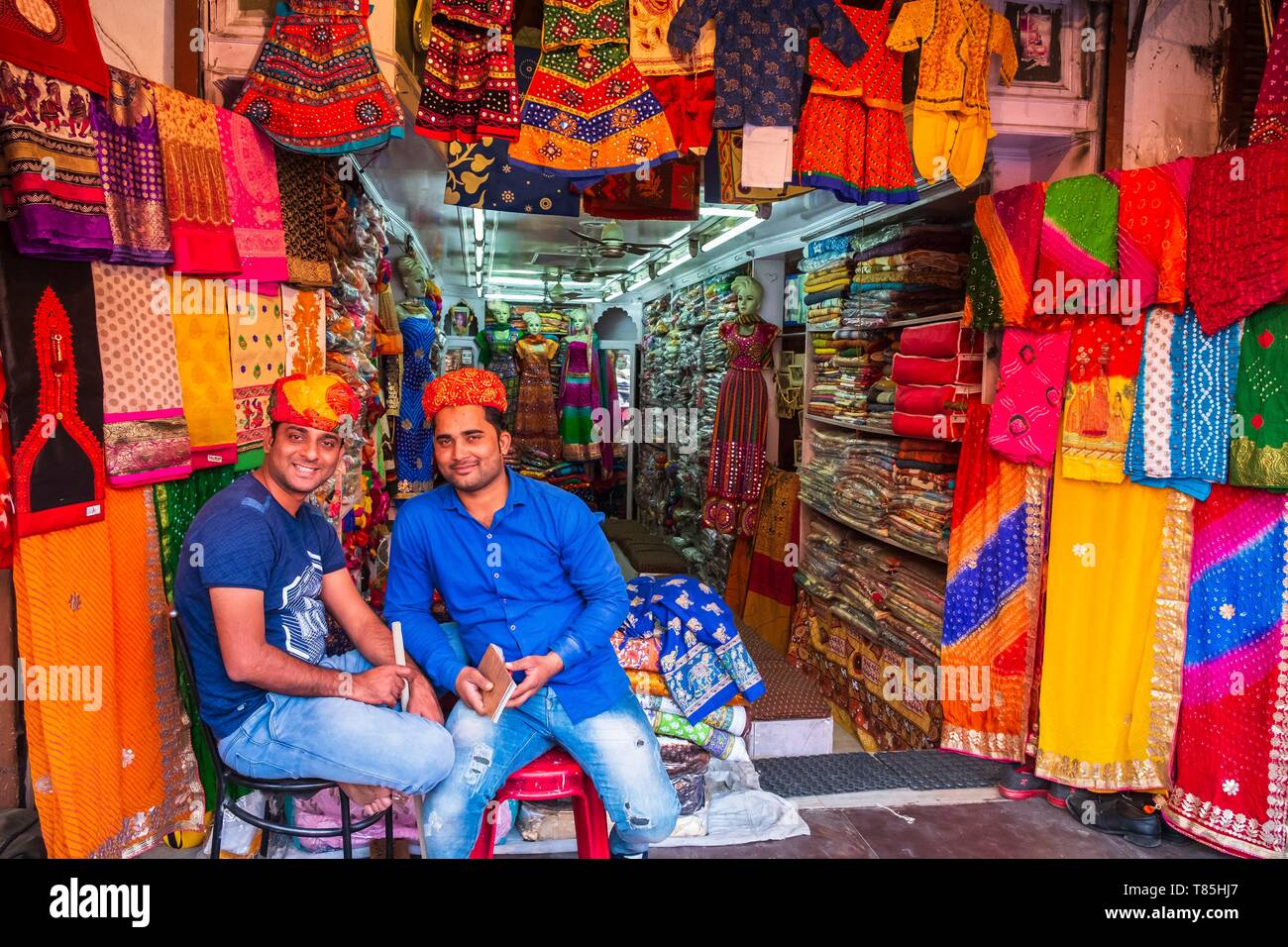 India, Rajasthan, Jaipur, Johari Bazar Stock Photo Alamy