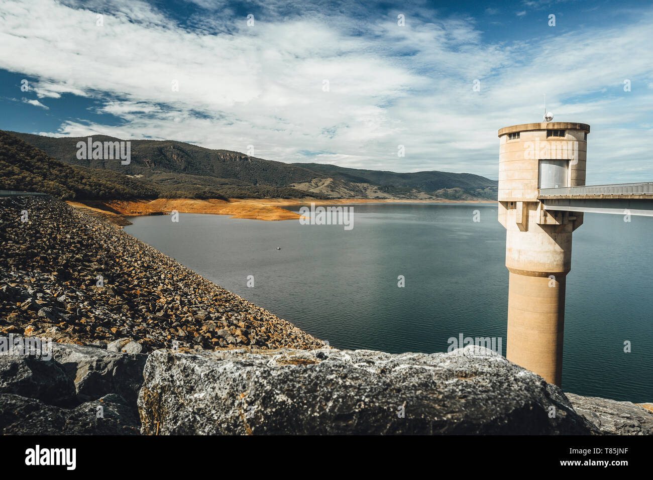 Blowering Reservoir/Dam near Tumut, Snowy Mountains, New South Wales Stock Photo