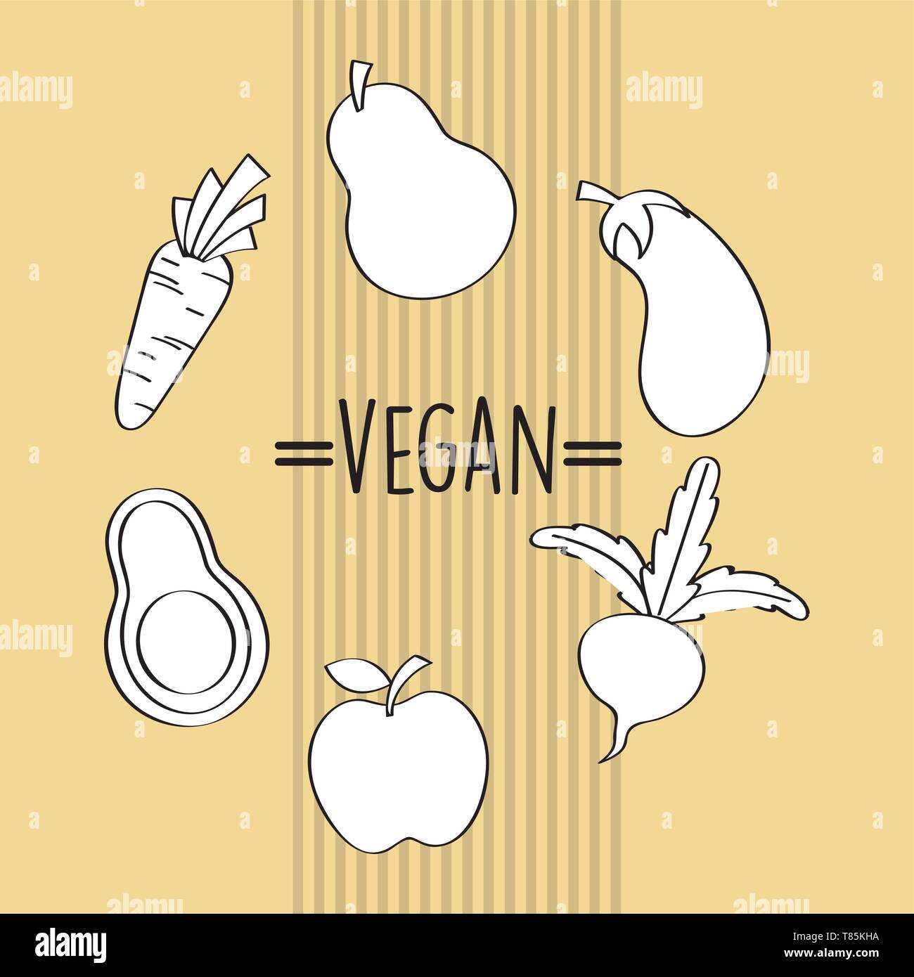 vegan food design Stock Vector Image & Art - Alamy