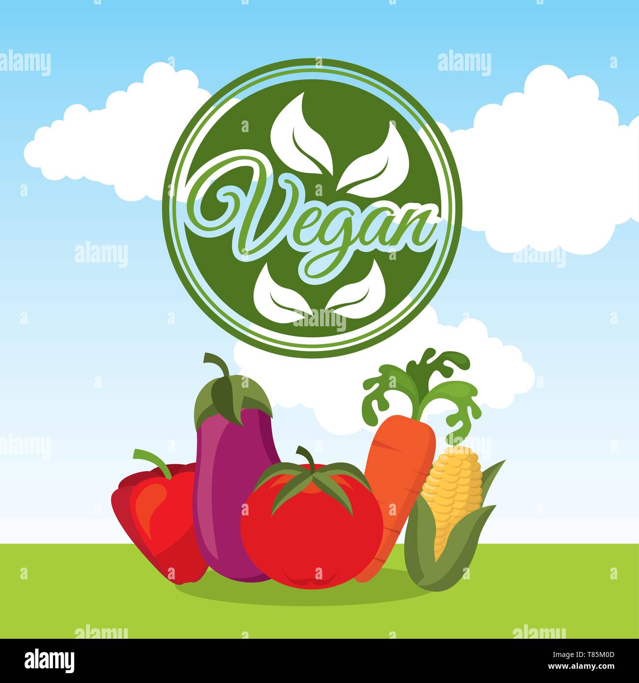 vegan food design Stock Vector Image & Art - Alamy