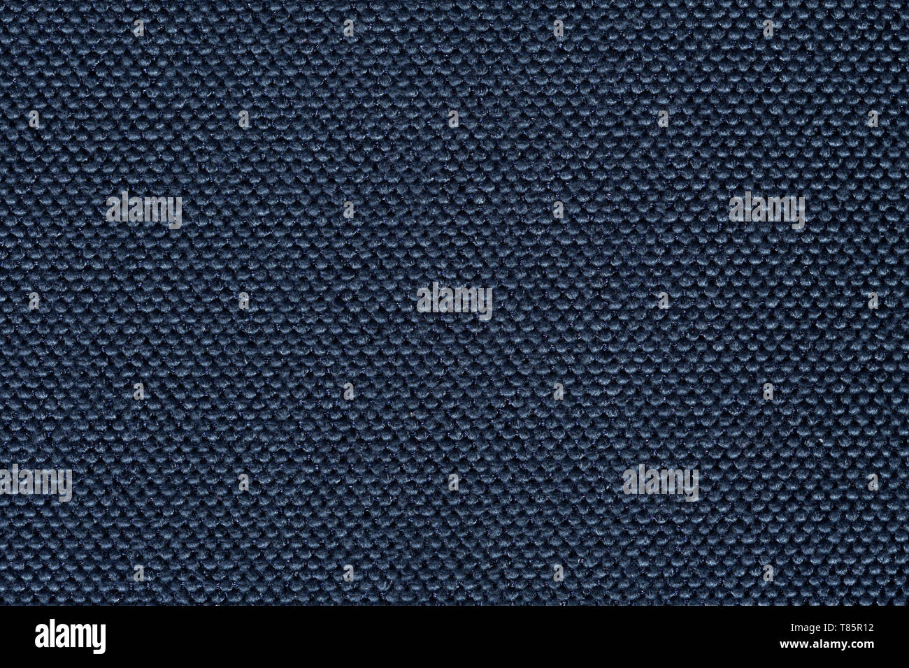 Precise fabric texture in dark blue colour. Stock Photo