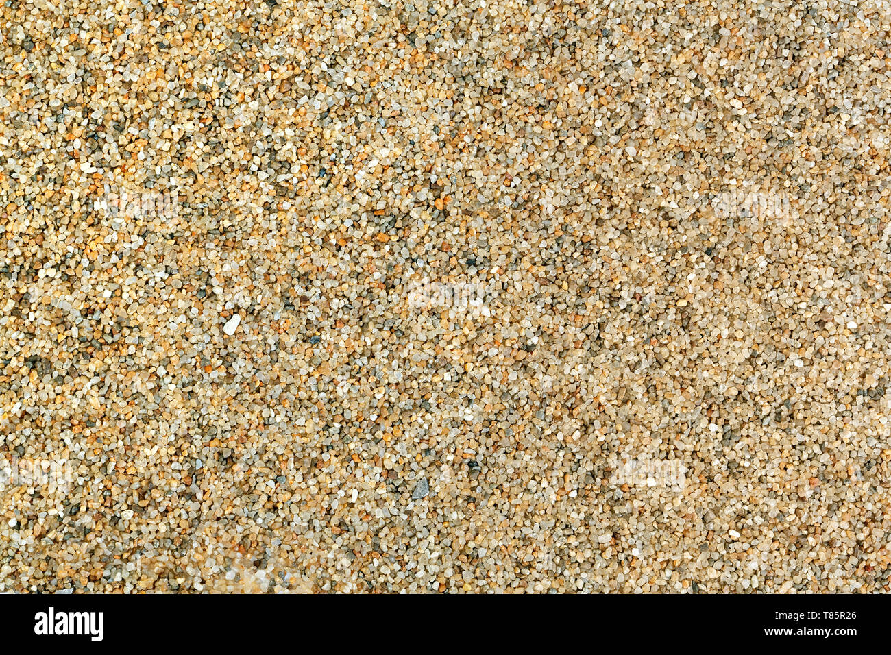 Transparent grains of sand of quartz sand closeup for background or