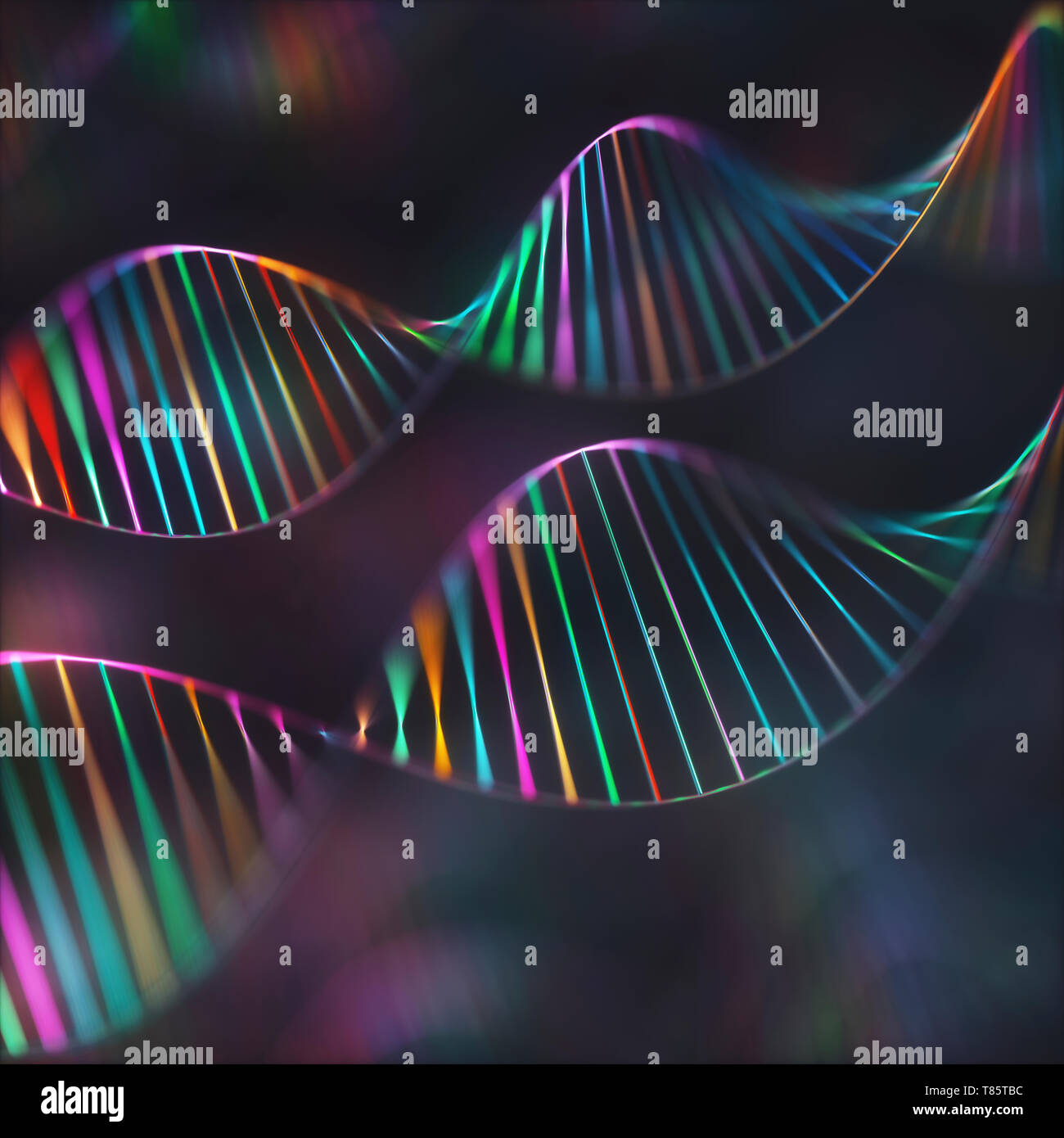 DNA molecules, illustration Stock Photo