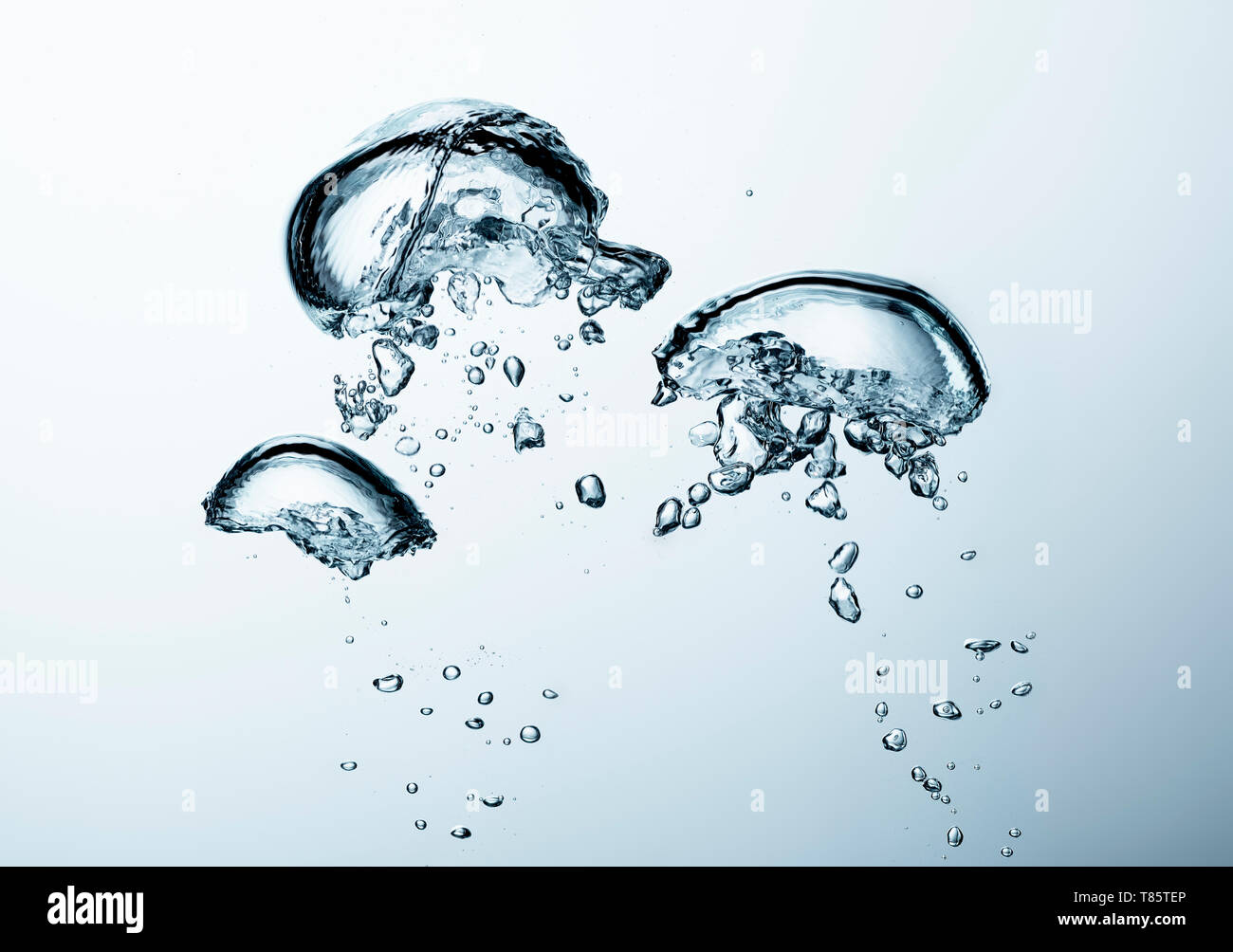 Air bubbles in liquid Stock Photo