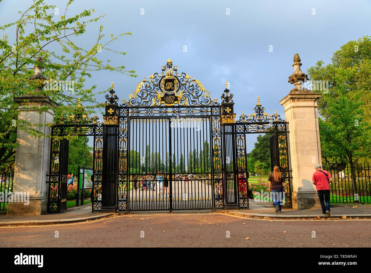 Pedestrian Gate to Regents Park Stock Photo