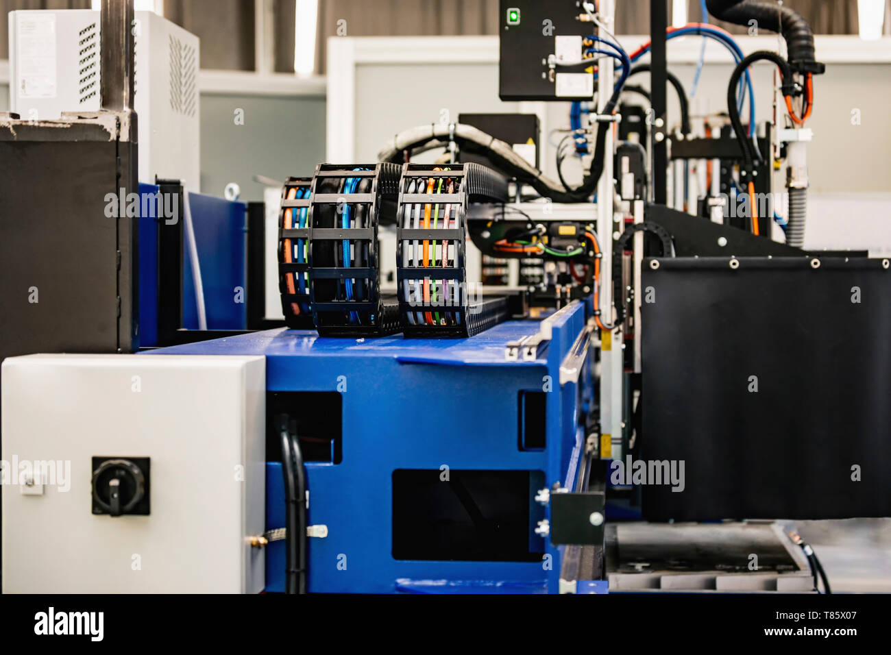 Laser cutting machine Stock Photo