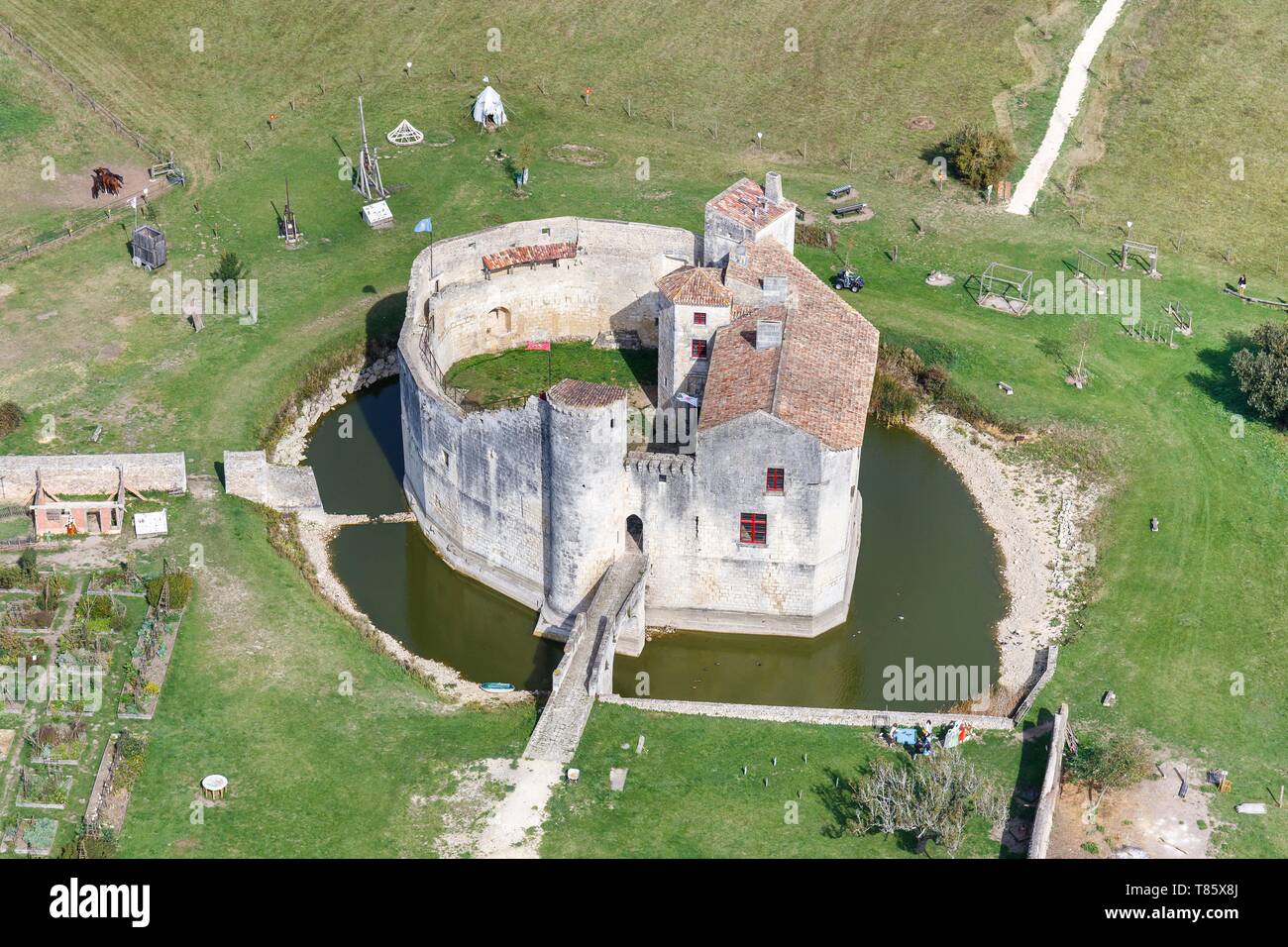 France Charente Maritime St Jean D Angle The Castle Aerial View Stock Photo Alamy
