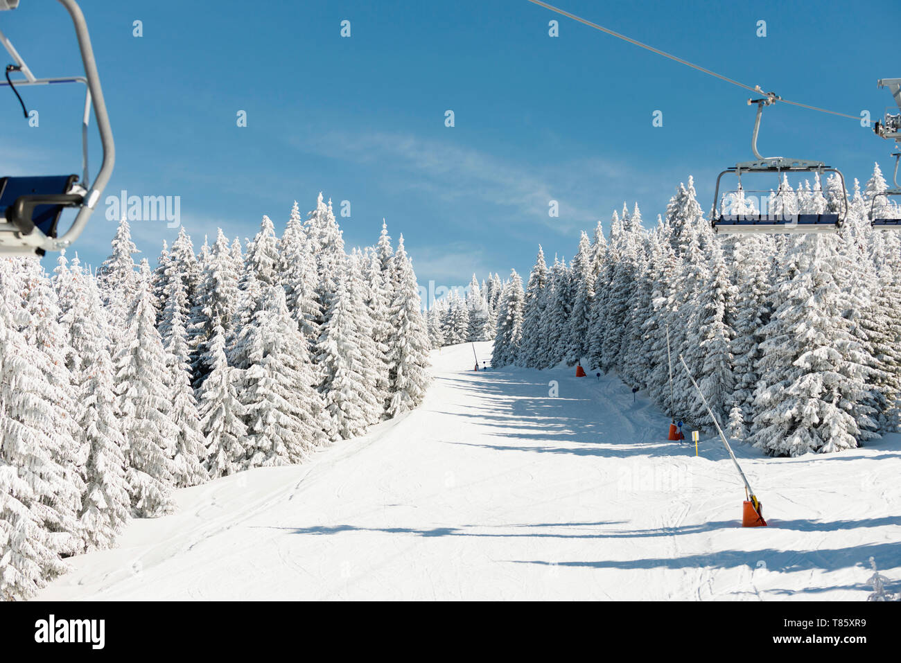 Ski slope Stock Photo