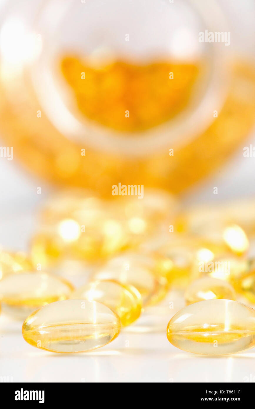 Vitamin E capsules Stock Photo Alamy