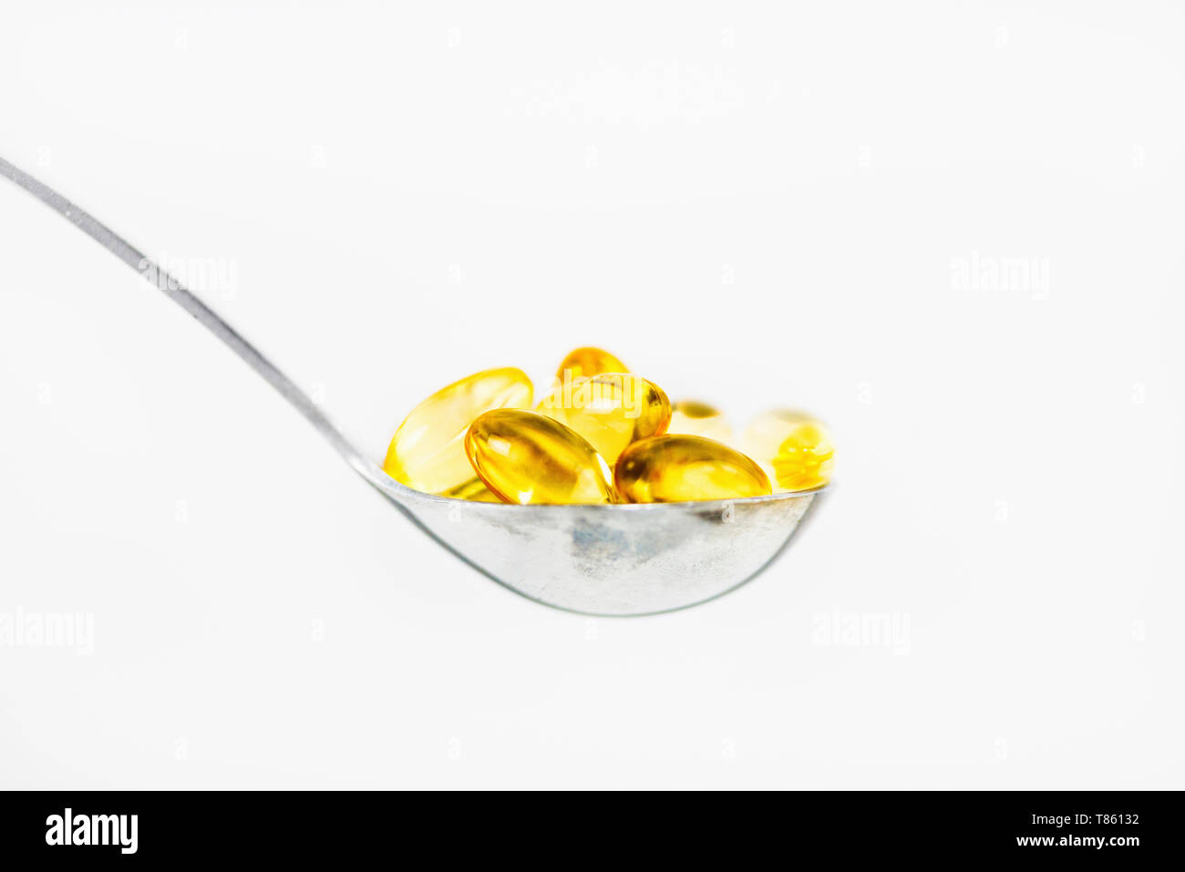 Vitamin E capsules Stock Photo
